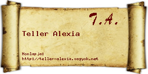 Teller Alexia névjegykártya